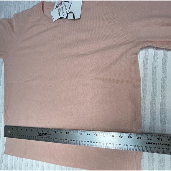 Halogen Womens Size XL Crewneck Cashmere Pullover Sweater Pink Chintz New $98 - Picture 8 of 9